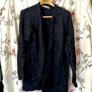 Fuzzy black cardigan